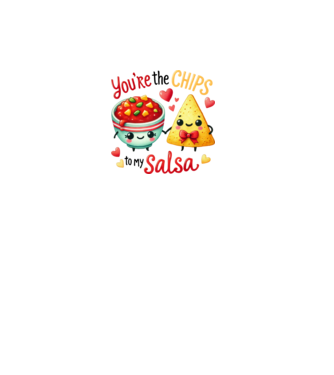 Chips to my Salsa model alb pe tricou