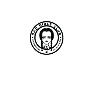 WEDNESDAY Sad Girls Club model turcoaz pe tricou
