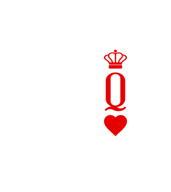 Playin gcards Queen of hearts model galben neon pe tricou