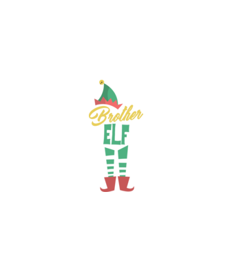 Elf family brother model negru pe tricou