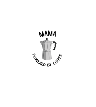 Mama powered by coffee_D1655019 model gri pe tricou