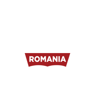România levis model alb pe tricou