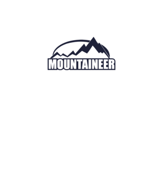 mountaineer model alb pe tricou