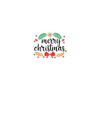 Merry christmas model alb pe tricou