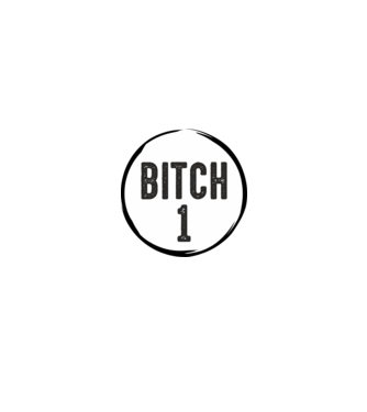 BITCH 1 model alb/roșu pe tricou
