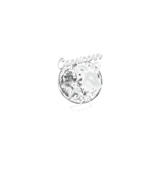 Zodiac bărbat CAPRICORN retro model negru pe tricou