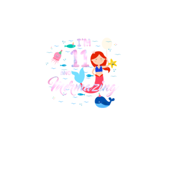 Mermazing Birthday 11 model turcoaz pe tricou