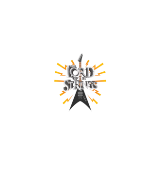 Lord of the Strings model negru pe tricou