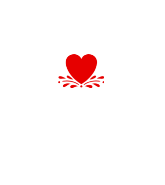 inimă Valentine model alb pe tricou