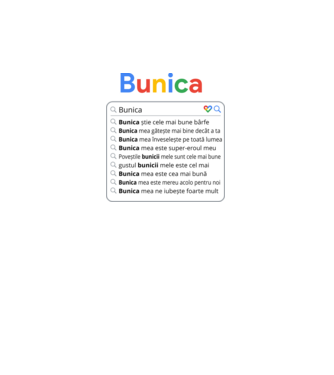 căutare Google Bunica model negru pe tricou