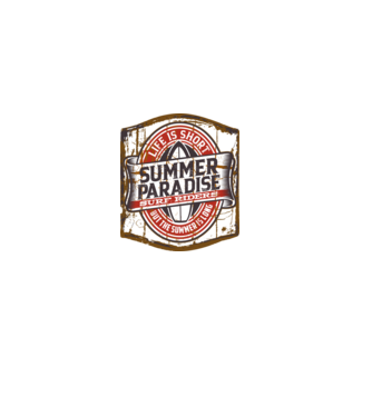 Summer Paradise model negru pe tricou