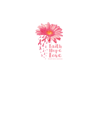 Gerbera faith hope love model turcoaz pe tricou
