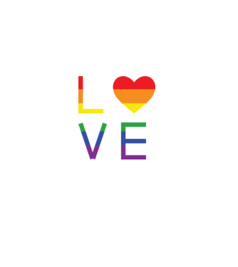 love lgbtq model alb pe tricou
