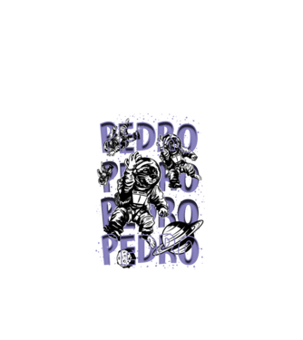 SPACE PEDRO model negru pe tricou