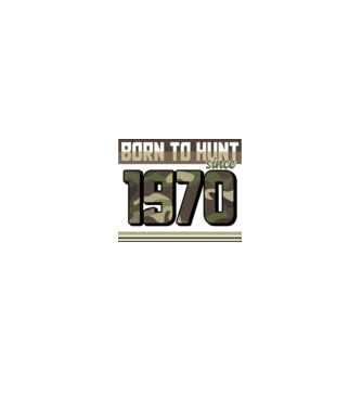 Born to hunt since 1970 model albastru jeanși pe tricou