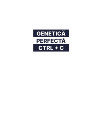 Genetică perfectă CTRL + V model alb pe tricou