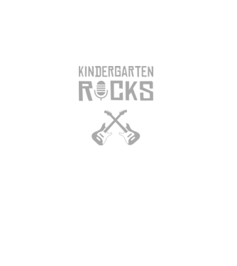 Kindergarten rocks model negru pe tricou