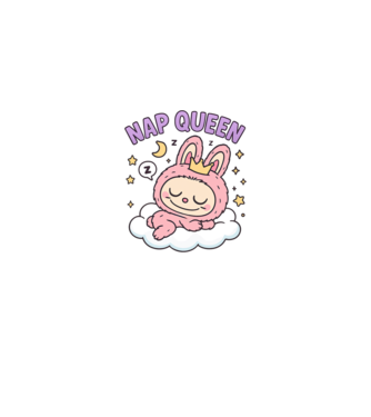 Nap Queen model alb/roșu pe tricou