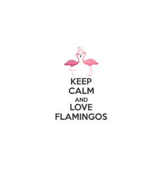 KEEP CALM and love flamingos dark model alb pe tricou