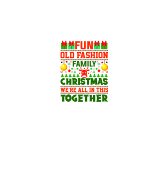 fun old fashion family christmas model negru pe tricou