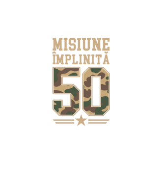 Misiune împlinită 50 model turcoaz pe tricou