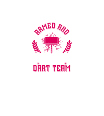Armed and Hammered dart team model verde neon pe tricou