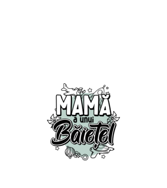 Mamă a unui băiețel model alb pe tricou