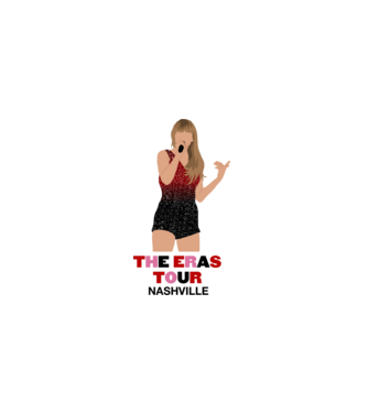 Taylor Swift The Eras Tour Nashville model alb pe tricou
