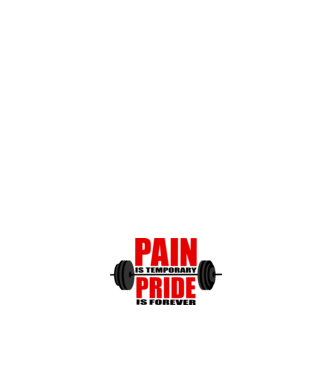 Pain is temporary model negru pe tricou
