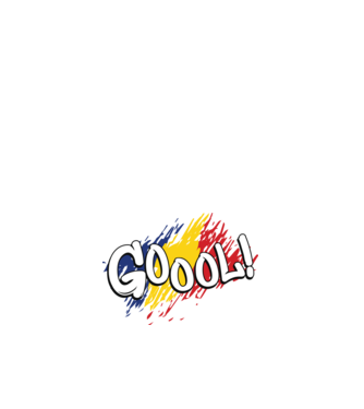 GOOOL model alb pe tricou