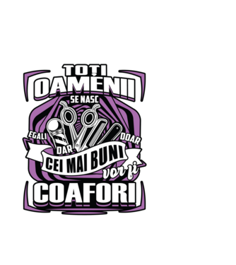 Toți oamenii coafori model alb pe tricou