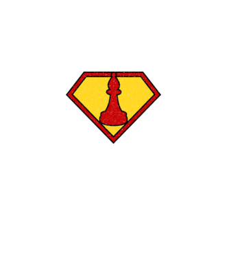 SuperChess alergător de șah model albastru jeanși pe tricou