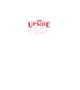 the upside down logo model negru pe tricou