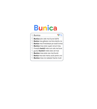 căutare Google Bunica model negru pe tricou