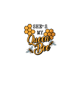 Queen Bee model albastru deschis pe tricou