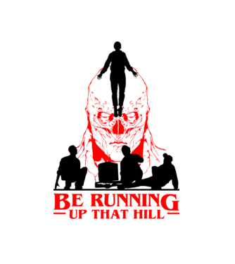vecna running up that hill model alb pe tricou