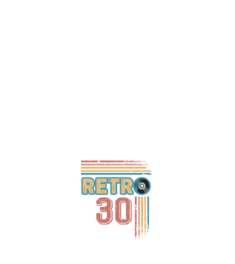Retro 30 Birthday model alb pe tricou