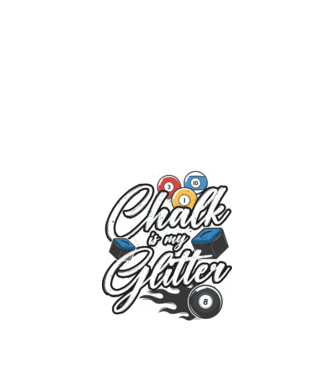 Chalk is my glitter model negru pe tricou
