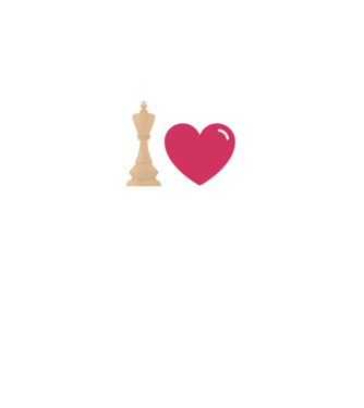 Love chess model negru pe tricou