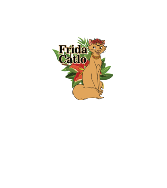 FridaCatlo model negru pe tricou