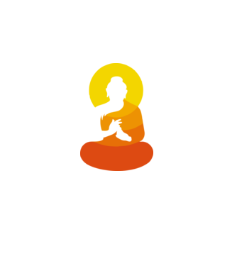 Călugăr meditator model negru pe tricou