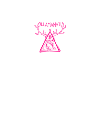 Illamanati model alb pe tricou