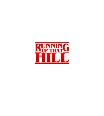 running up that hill model negru pe tricou
