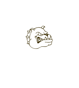 Bulldog model alb pe tricou