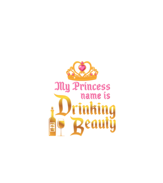 Drinking beauty model negru pe tricou