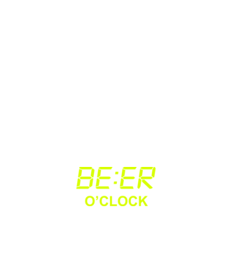 'Beer o'' clock' model alb pe tricou