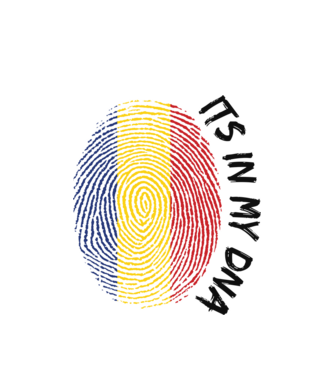 România fingerprint model alb pe tricou