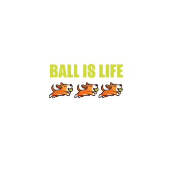 Ball is life model negru pe tricou