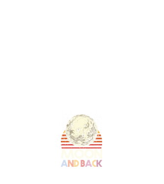 Retro vintage love you to the moon and back MOON model negru pe tricou