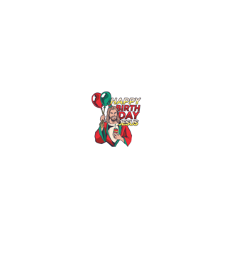 Happy Birtday Jesus! model negru pe tricou
